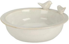 Napájadlo pre vtáky Birdie, 9,5x24 cm, keramika, biela