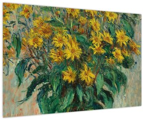 Obraz - Claude Monet, Jerusalem Artichoke Flowers, reprodukcia (90x60 cm)