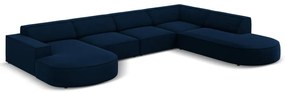 Modrá zamatová rohová pohovka (pravý roh) Jodie - Micadoni Home