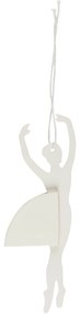 Ib Laursen Papierová vianočná ozdoba Ballerina Releve position White14 cm