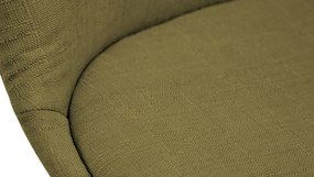 Stolička Borne V2 - látka, drevené nohy orech - Zelená