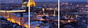 Obraz - Katedrála sv. Petra a Pavla, Brno, Česká Republika (s hodinami) (90x30 cm)