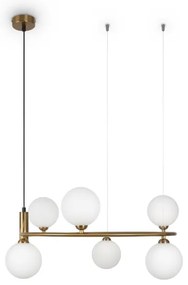 Maytoni MOD013PL-06BS1 - Luster na lanku RING 6xG9/25W/230V mosadz