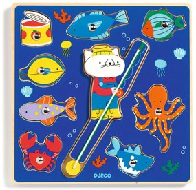 Puzz & Fish – drevená vkladačka a rybárska hra v jednom - Color