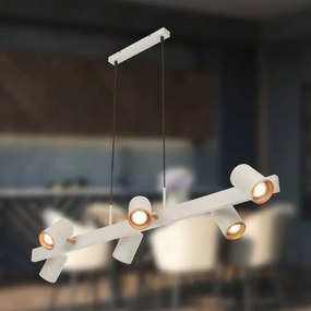 Briloner 4058064 - Závesné svietidlo ERA na lankách 6xGU10/10W/230V krémové