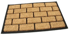 Kokosová čistiaca rohož Bricks 45 x 75 x 2,2 cm, hnedá