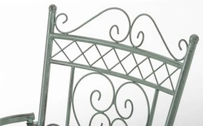 Kovová stolička Sheela s područkami (SET 2 ks) - Zelená antik