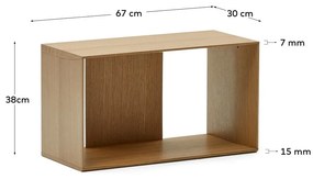 Modulárny policový systém v dekore duba v prírodnej farbe 67x38 cm Litto – Kave Home