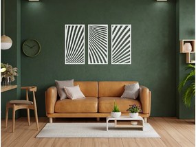 drevko 3-dielny obraz z dreva Zebrí motív Rozmer obrazu: 39 x 65 cm, Farba dekorácie: Čierna