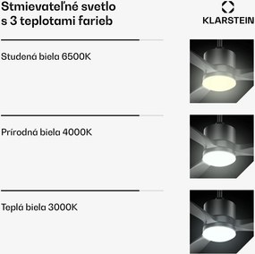 Klarstein SkyBreeze inteligentný stropný ventilátor so svetlom | 132 cm | 27 W | Tichý | LED | Drevo