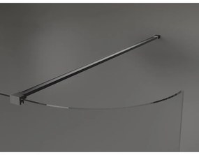 Mexen Kioto, sprchová zástena Walk-In 140 x 200 cm, 8mm číre sklo, grafitový profil, 800-140-101-66-06