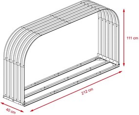 Prístrešok na drevo Avenberg SHELTER - Antracitová