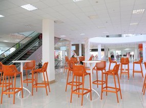 Plastová barová stolička DS10778434 - Oranžová