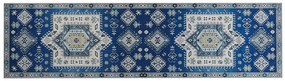 Koberec 80 x 300 cm modrá/béžová PARVAKADLI Beliani