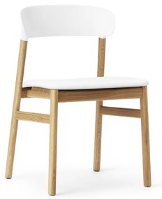 Stolička Herit Chair Spectrum Leather – biela/dub