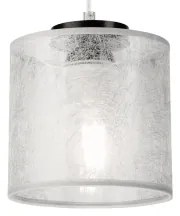 Luster na lanku ROSA 1xE27/60W/230V čierna/šedá