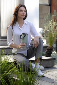 Sivá cestovná fľaša z nehrdzavejúcej ocele 1 l Eco – Ladelle