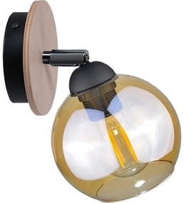 Nástenné bodové svietidlo THEA WOOD 1xE27/60W/230V