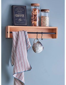 Nástenný vešiak v dekore buku v prírodnej farbe s poličkou Ryder – Bloomingville