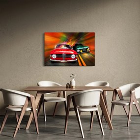 Obraz - Retro závodné autá (90x60 cm)