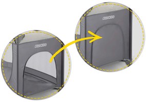 Ricokids Cestovná postieľka + matrac + taška125 x 65 x 78 cm RK-240 svetlosivá