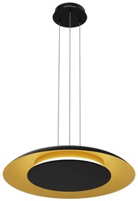 LED závesný luster na lanku PIATTINO LED/30W/230V 2700/3200/4000K pr. 40 cm čierna/zlatá