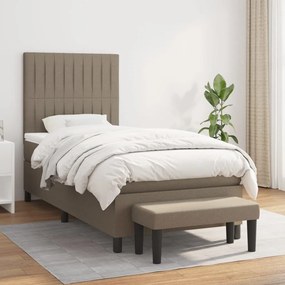 Boxspring posteľ s matracom sivohnedý 100x200 cm látka 3136737