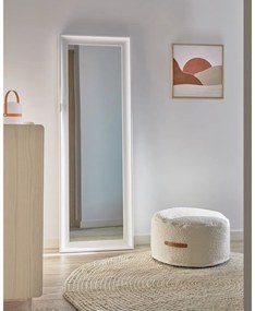 Biely puf Kave Home Adara, ø 50 cm