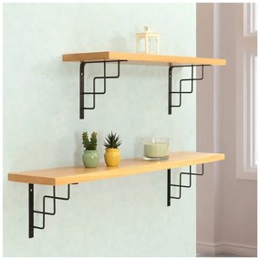 Polica na stenu s konzolou Sara 50 cm DUB