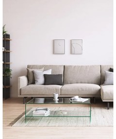 Sklenený konferenčný stolík 55x110 cm Burano – Kave Home