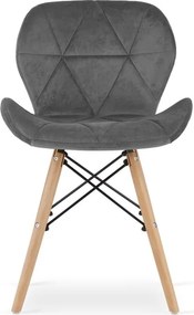 Jedálenská zostava TODI 80cm okrúhly stolový set biely a 2 stoličky LAGO sivé + 2 stoličky LAGO sivé  ZADARMO