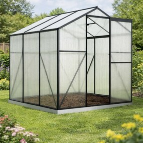 Skleník so základňou BestBerg BBGH-606B / 3,61 m² / 190 × 190 × 194 cm / čierna