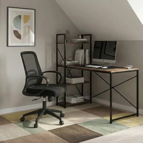 Kancelárska otočná stolička NERO — látka, čierna