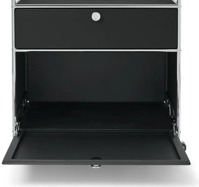 Kovová komoda »CN3« s 1 zásuvkou, 1 výklopným priečinkom a lemovaním