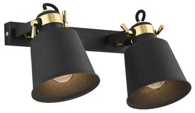 Argon 0876 - Nástenné bodové svietidlo KONGO 2xE27/15W/230V čierna
