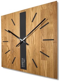 Dekorstudio Elegantné drevené hodiny DUB klasik SQ 50cm - čierne