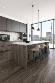 Beauflor, PVC podlaha - lino Toptex Aged Oak 967M, na mieru, šíře 5m, šedá, filc, chodba / predsieň