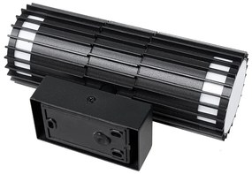 Dizajnové vonkajšie nástenné svietidlo čierne 2-svetlo IP44 - Boris