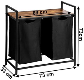 Kôš na bielizeň ARTUS čierny