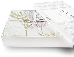 SATÉNOVÉ OBLIEČKY LUXURY PREMIUM PALMIRO 160X200 CM, 2KS 70X80 CM LISTY