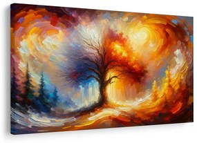 Obraz jesenný strom života v žiare