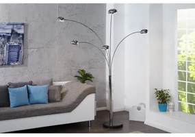 Stojaca lampa 7365 Lesklý chróm/Biela  - Komfort-nábytok