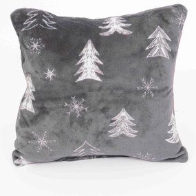 Obliečka na vankúš mikroplyš Exclusive 40 × 40 cm - Stromčeky sivé