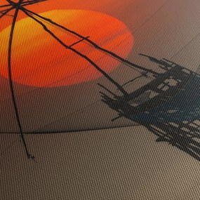 Obraz - Východ slnka, jazero Pakpra (120x50 cm)