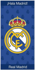 Bavlnená futbalová osuška FC Real Madrid - motív Crest Navy - 100% bavlna - 70x140 cm