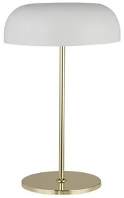 Searchlight EU60707WH - Stolná lampa HANOVER 2xE14/7W/230V biela/zlatá