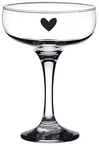 Poháre na šampanské so srdiečkom Heart - Ø 10*14 cm / 150 ml