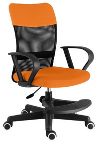 Detská stolička Neoseat MONKEY s podnožou — látka, čierna / oranžová