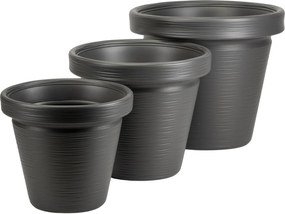 PLASTOVÝ KVETINÁČ SRTIA RIFLO 55X48 CM ANTRACITOVÁ