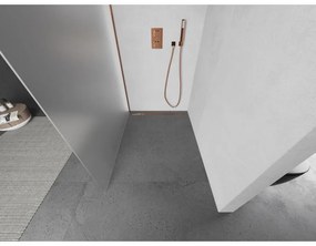 Mexen Kioto, sprchová zástena 70x200 cm, 8mm sklo s efektom námrazy, profil ružové zlato, 800-070-101-60-30